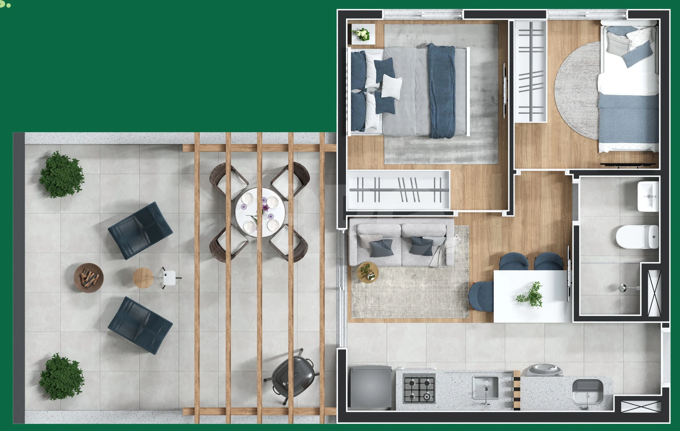 Planta — Garden 61,81 m²