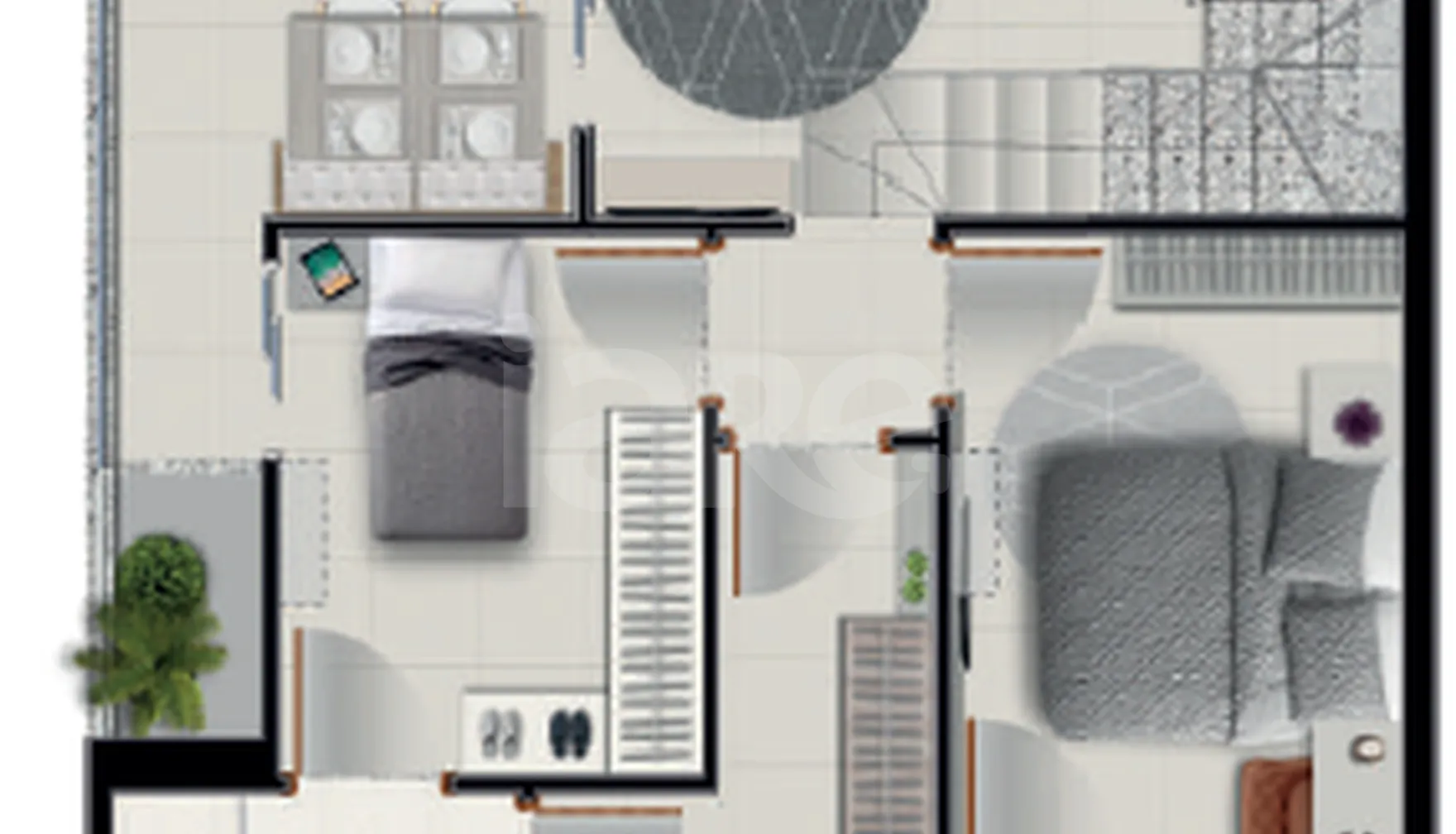 Planta — Cobertura Duplex 125,29 m²
