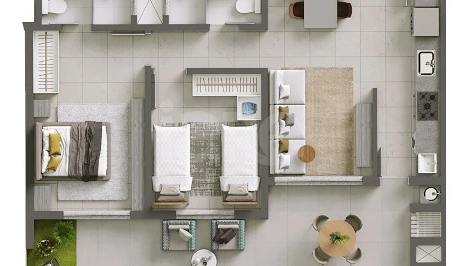 Planta — Apartamento 84,54 m²