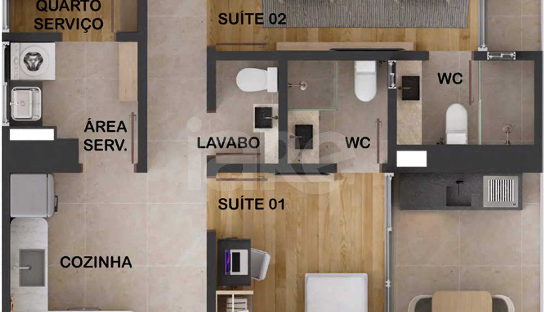 Planta — Apartamento 144,48 m²