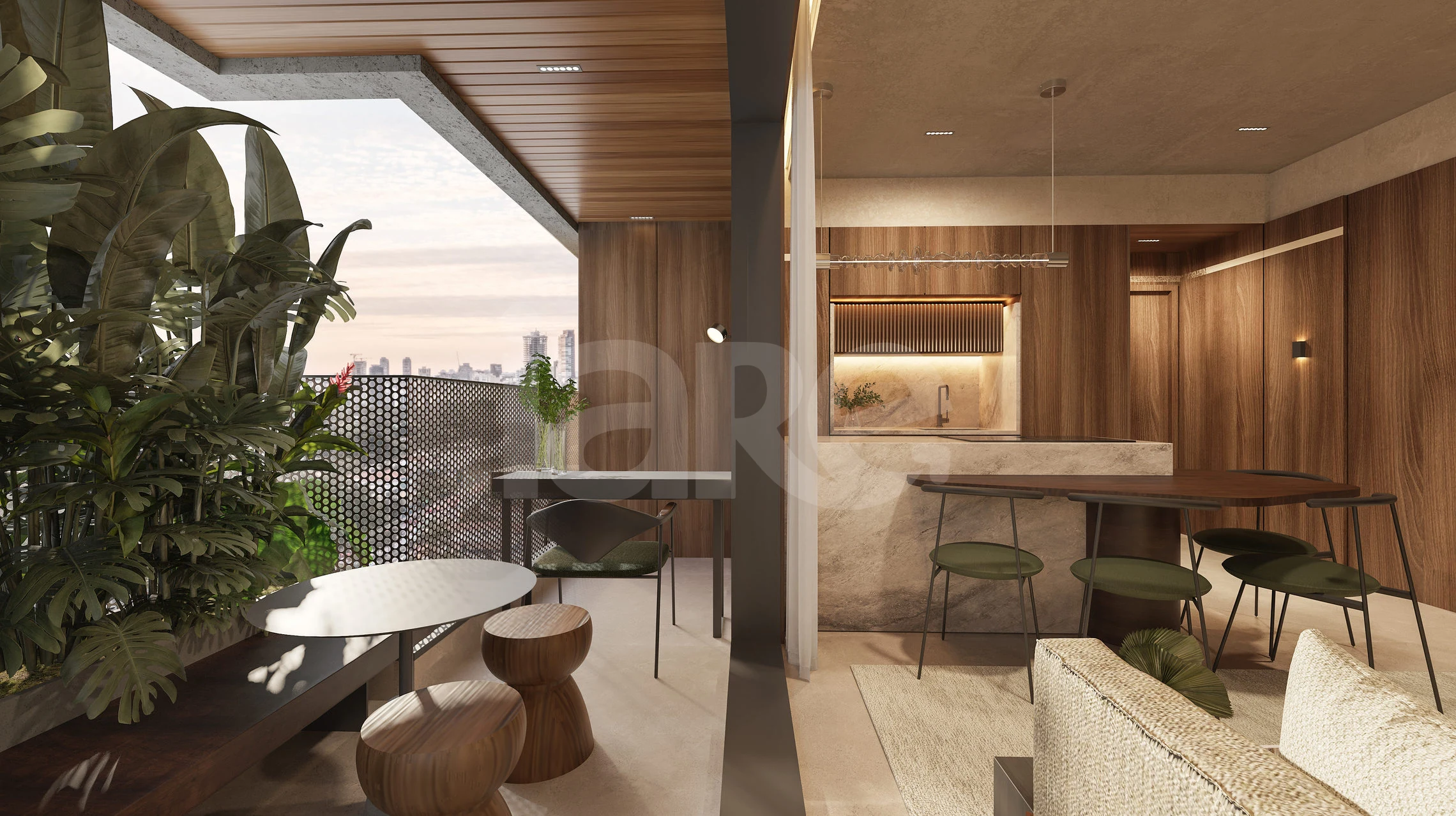 Planta — Perspectiva 56m²