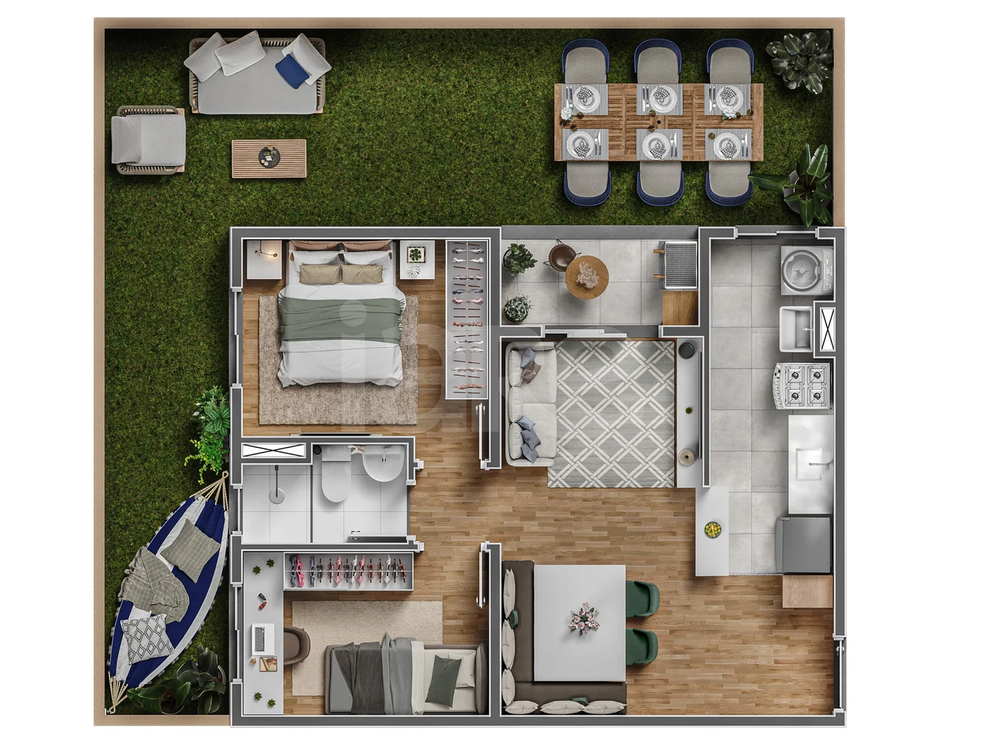 Planta — Garden 78,2 m²
