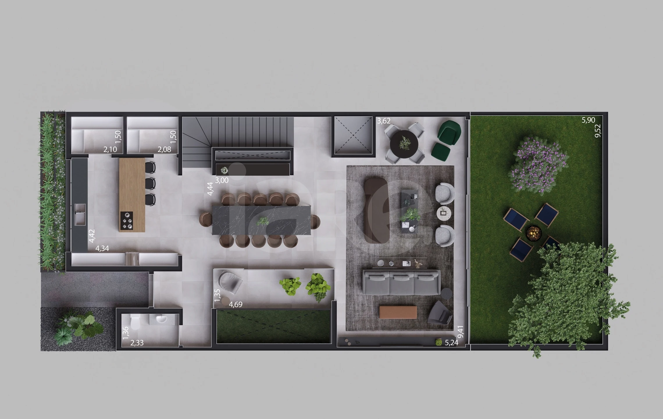 Planta — Casa em Condomínio 628,68 m²