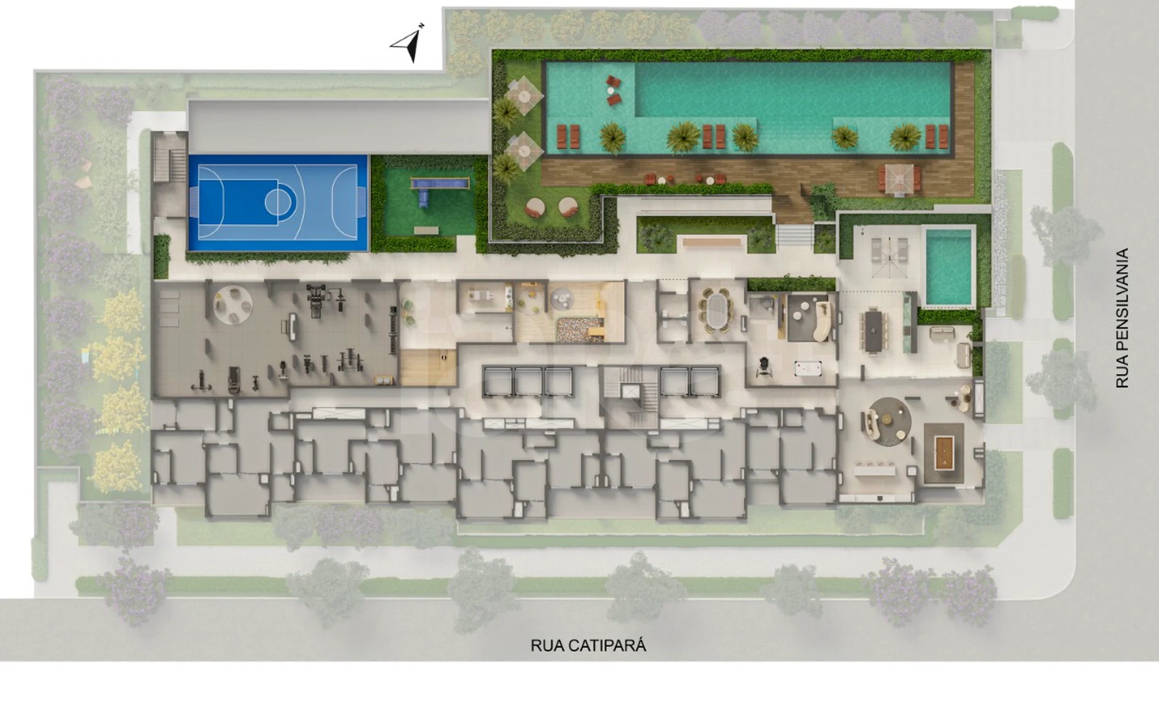 Planta — Pavimento lazer