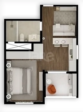 Planta — Apartamento 40 m²