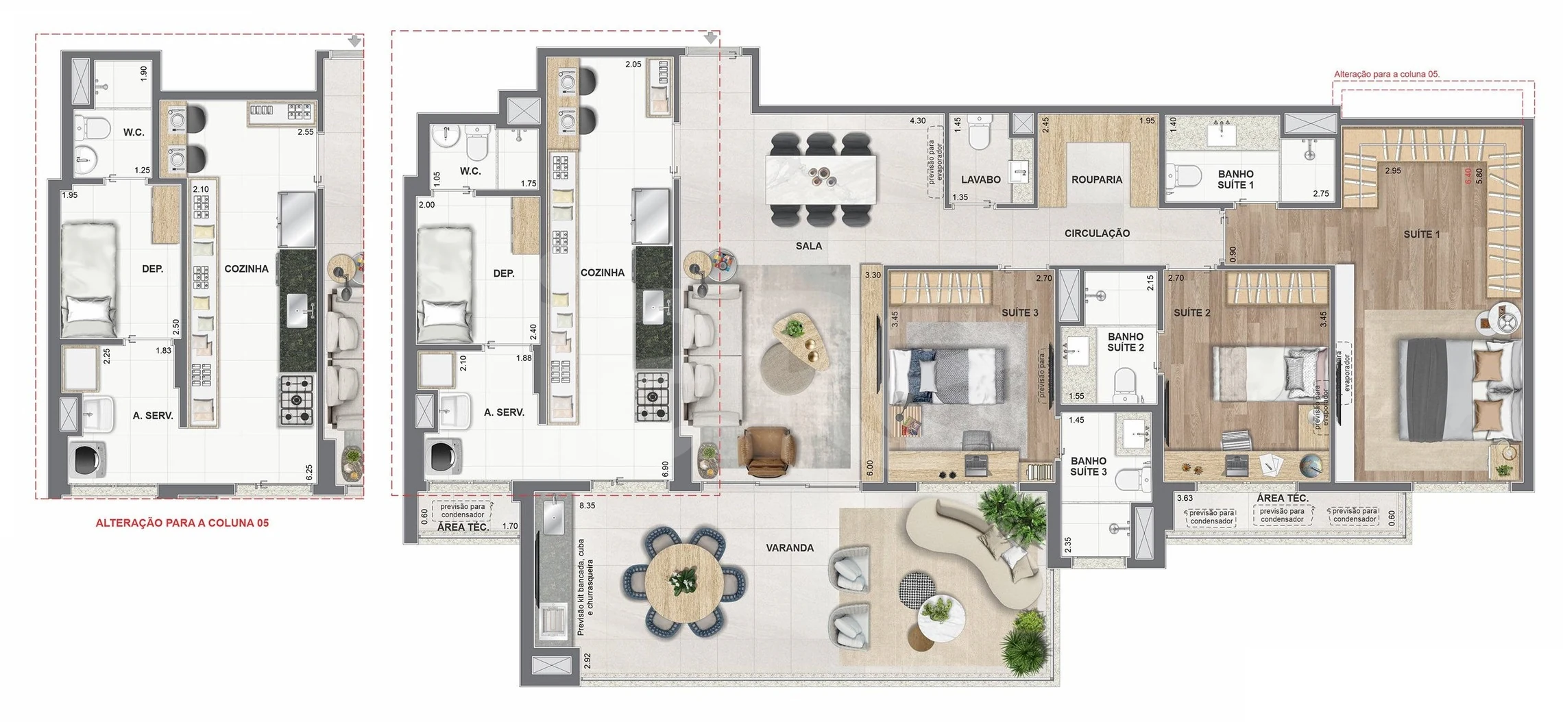 Planta — Apartamento 151,67 m²