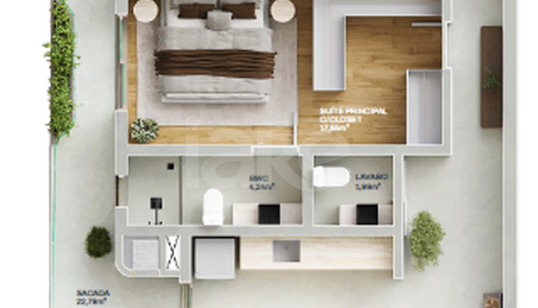 Planta — Apartamento 156,46 m²