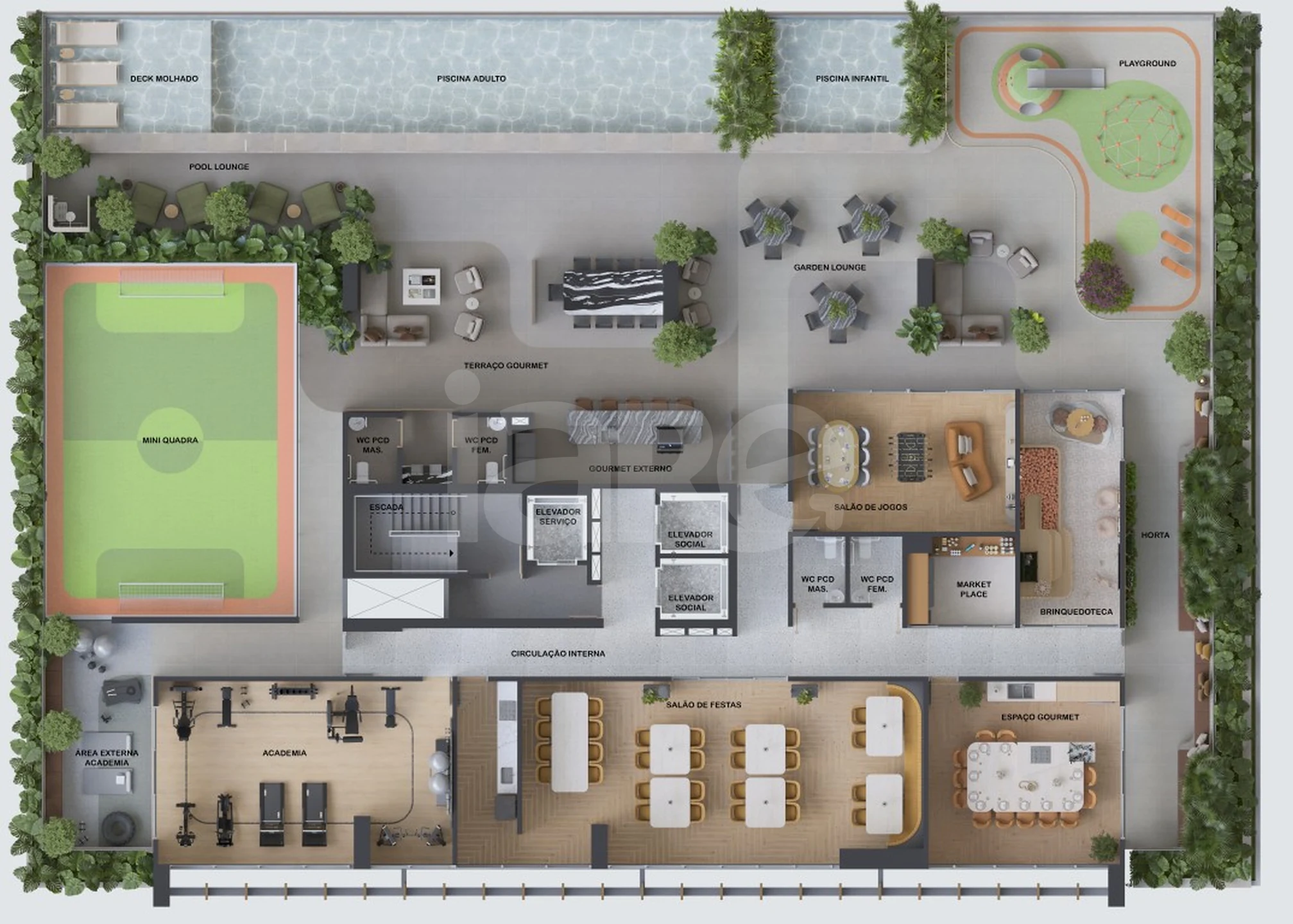 Planta — Pavimento lazer