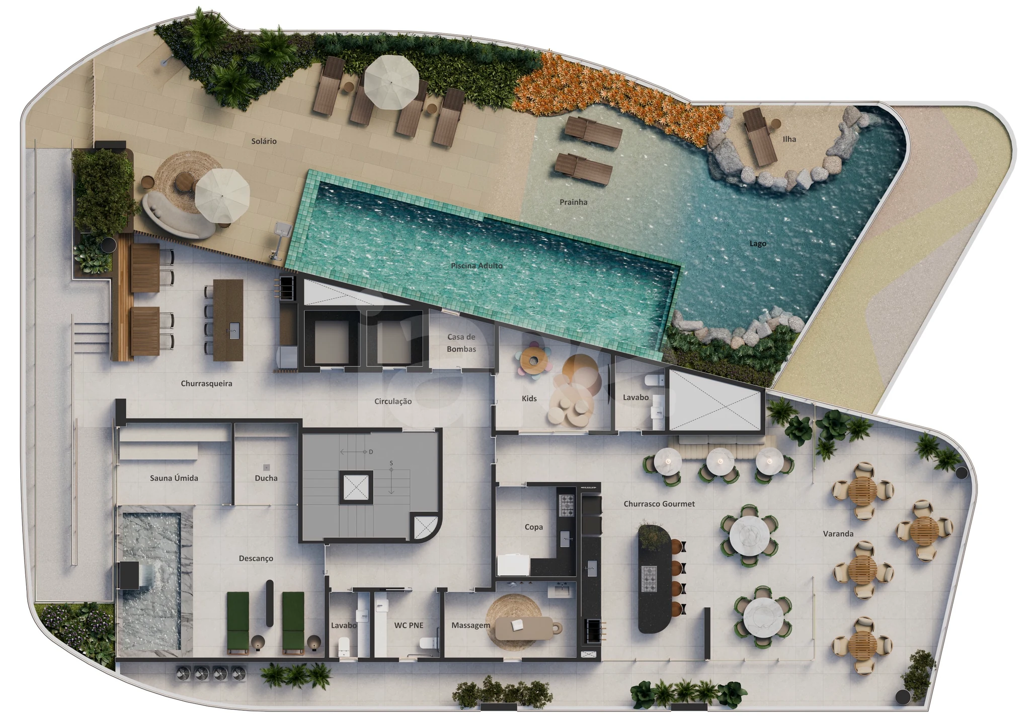 Planta — Pavimento lazer