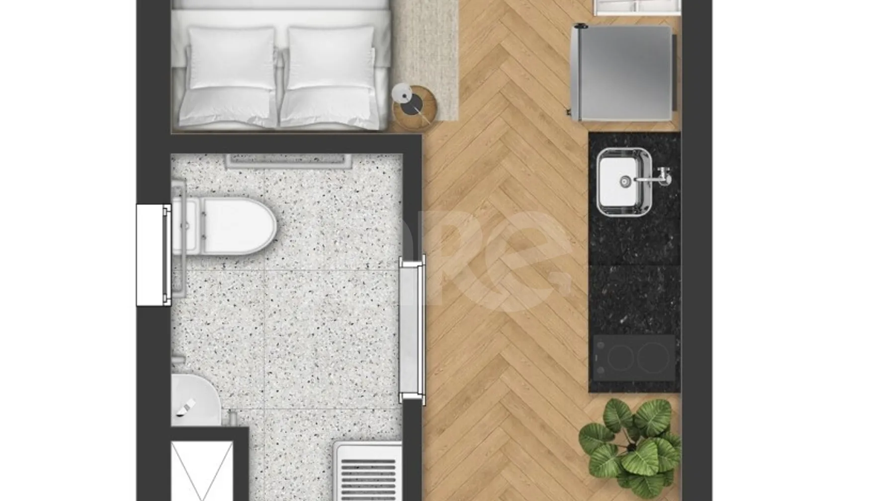 Planta — Apartamento 41,69 m²