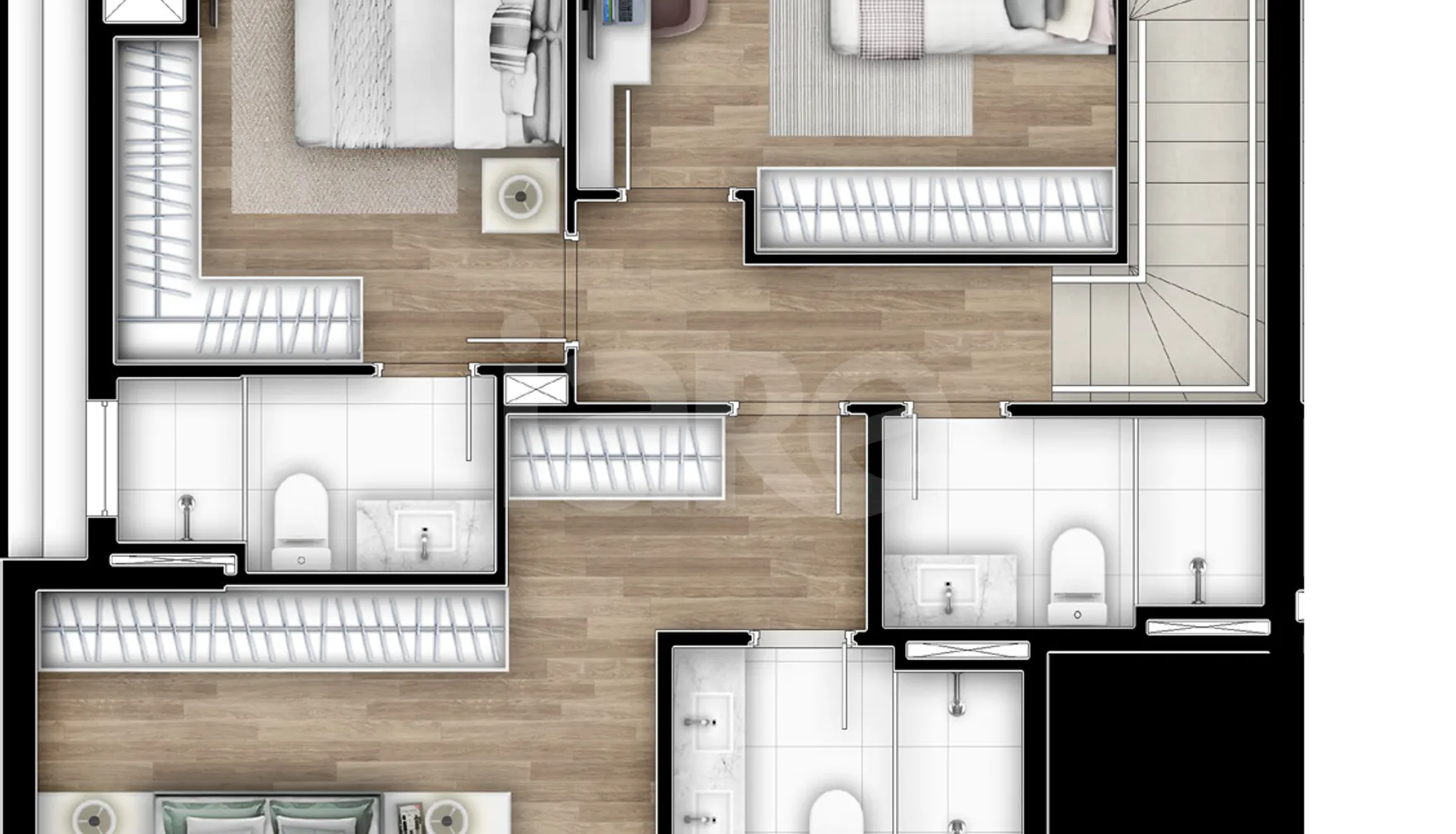 Planta — Apartamento 155,43 m²