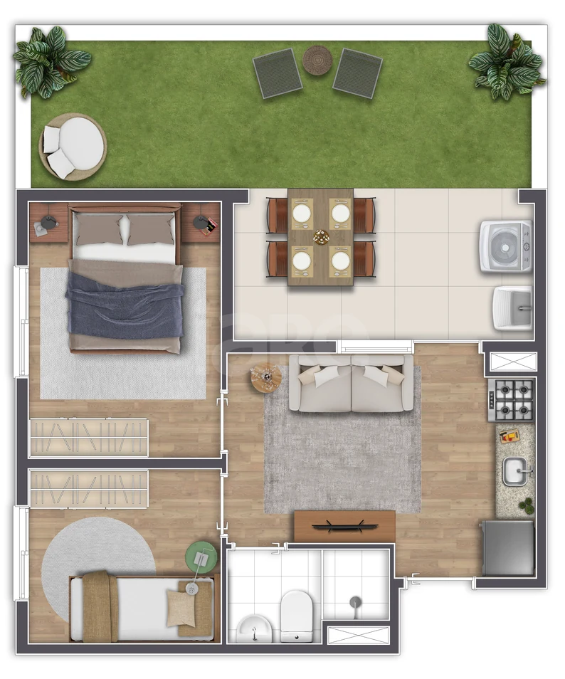 Planta — Garden 48,37 m²