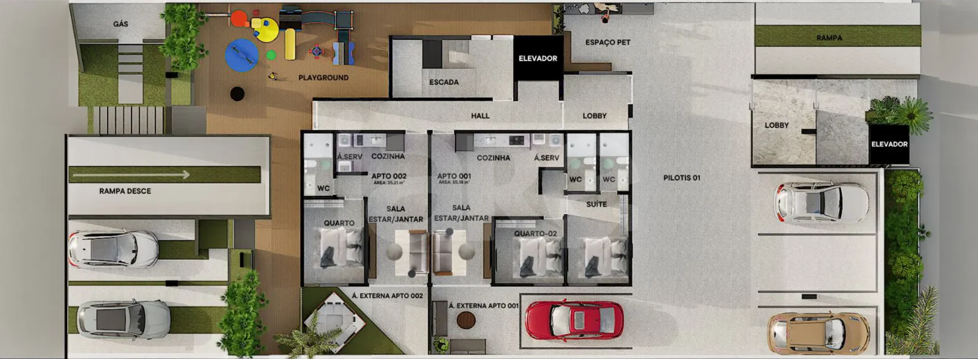 Planta — Pavimento lazer