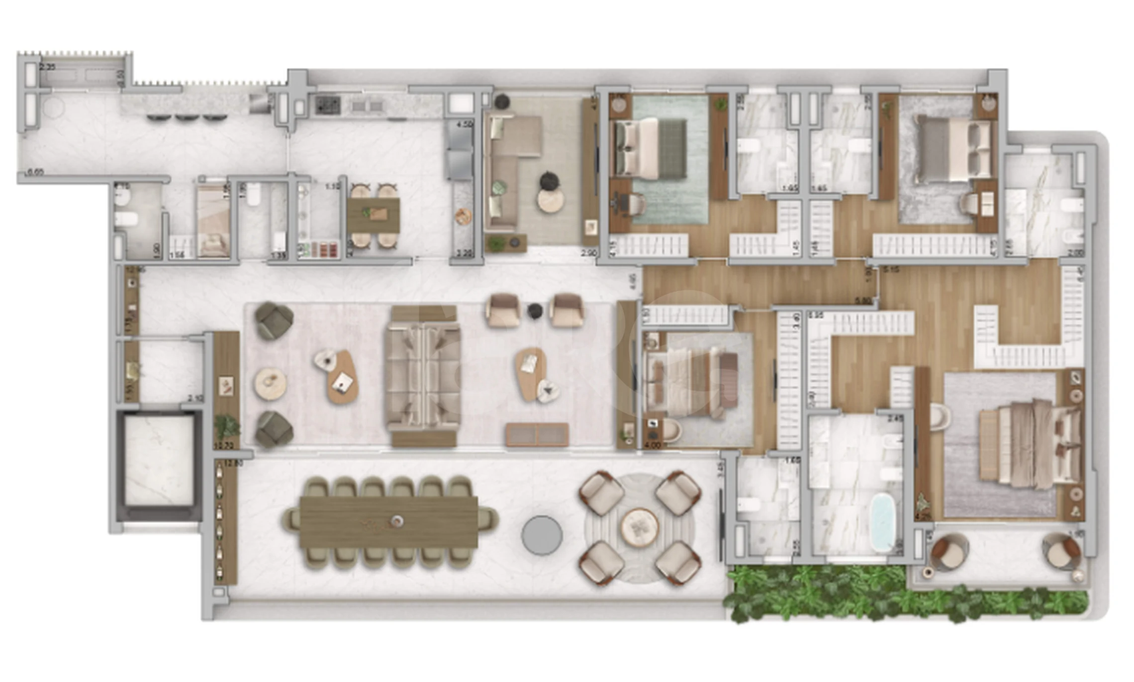 Planta — Apartamento 320,75 m²