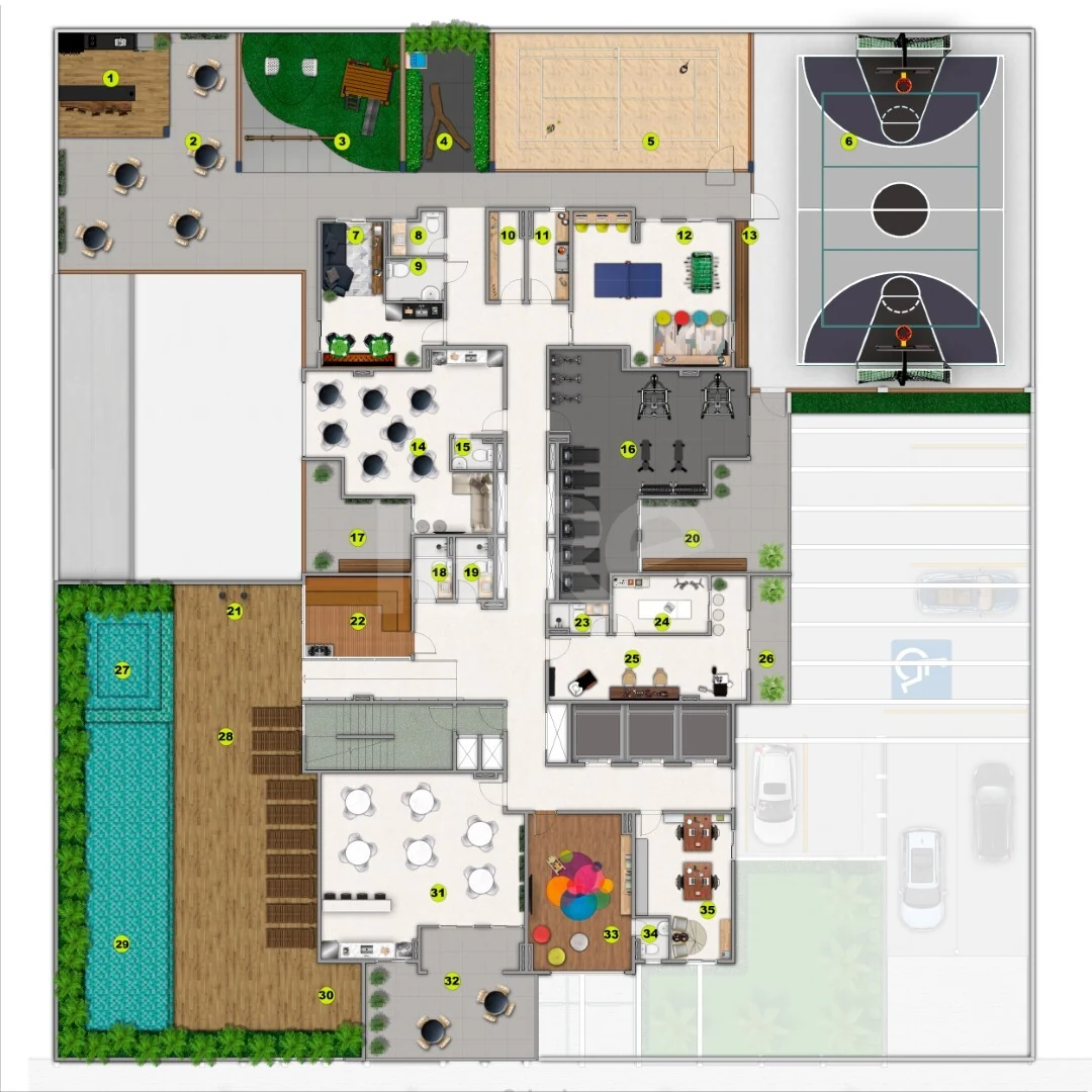 Planta — Pavimento lazer