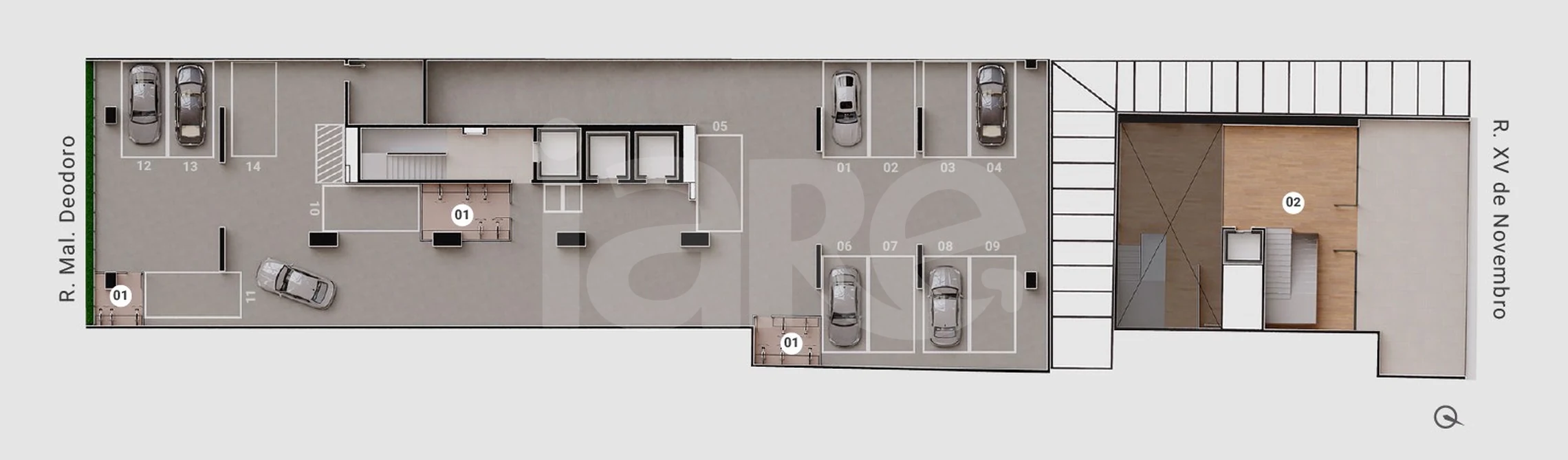 Planta — Pavimento garagem