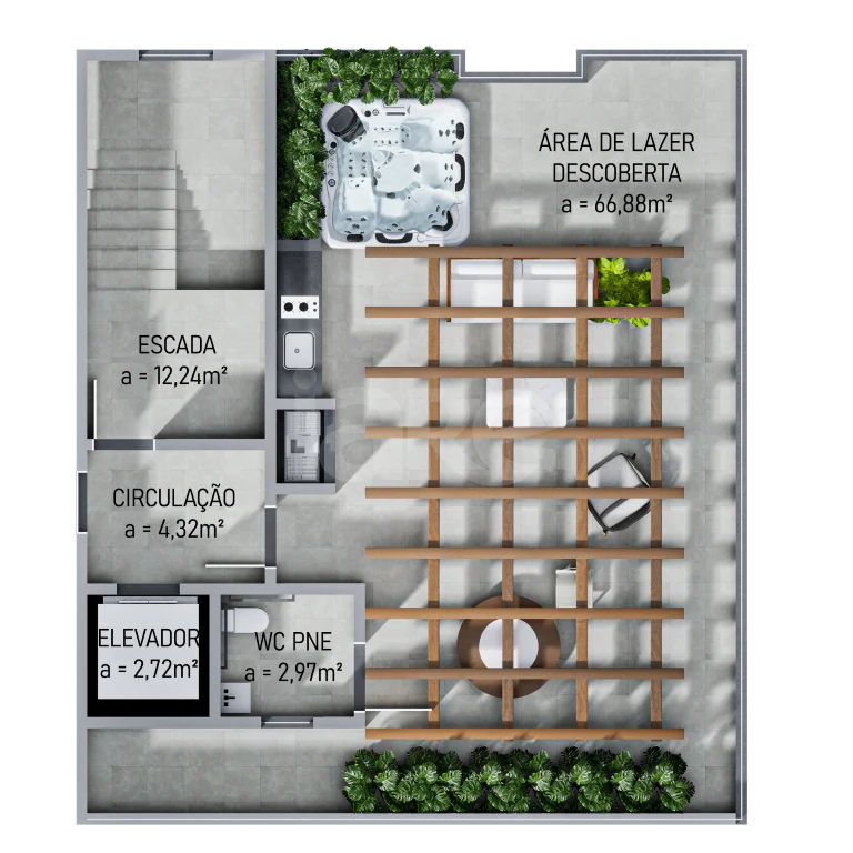 Planta — Pavimento lazer