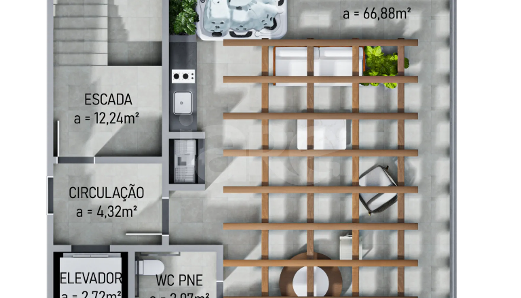 Planta — Pavimento lazer