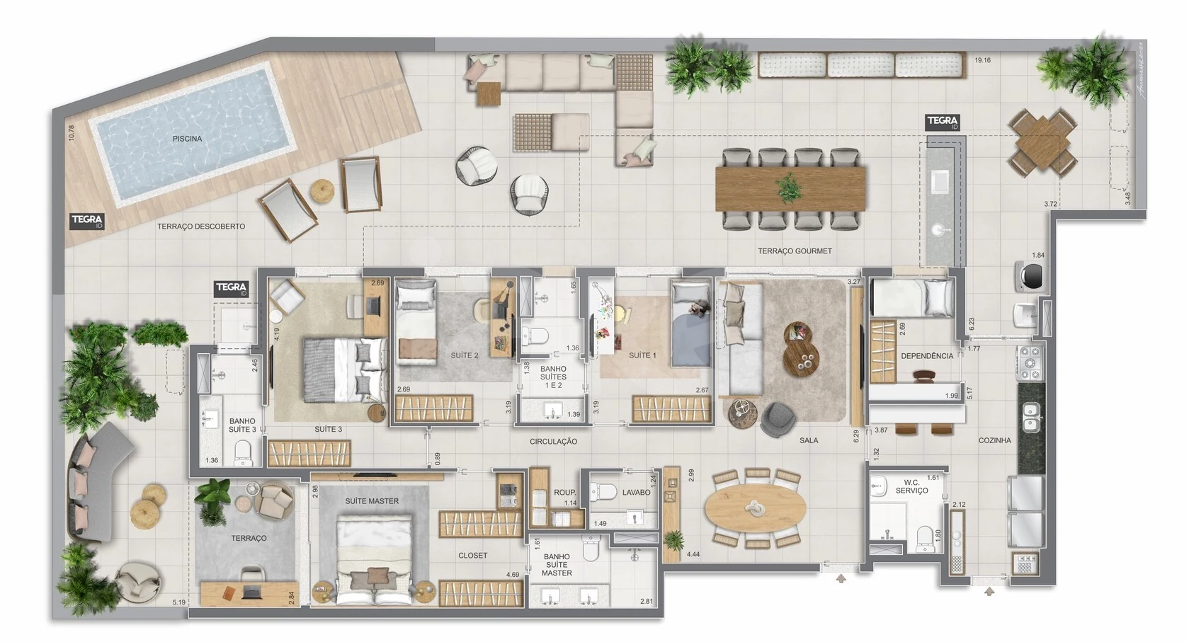 Planta — Garden 275,25 m²