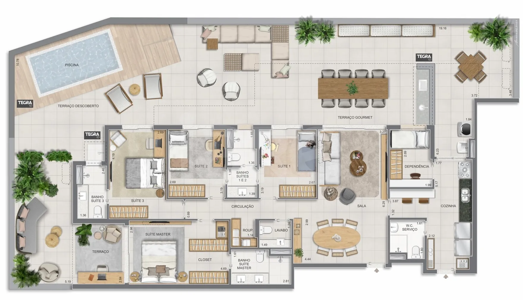 Planta — Garden 275,25 m²