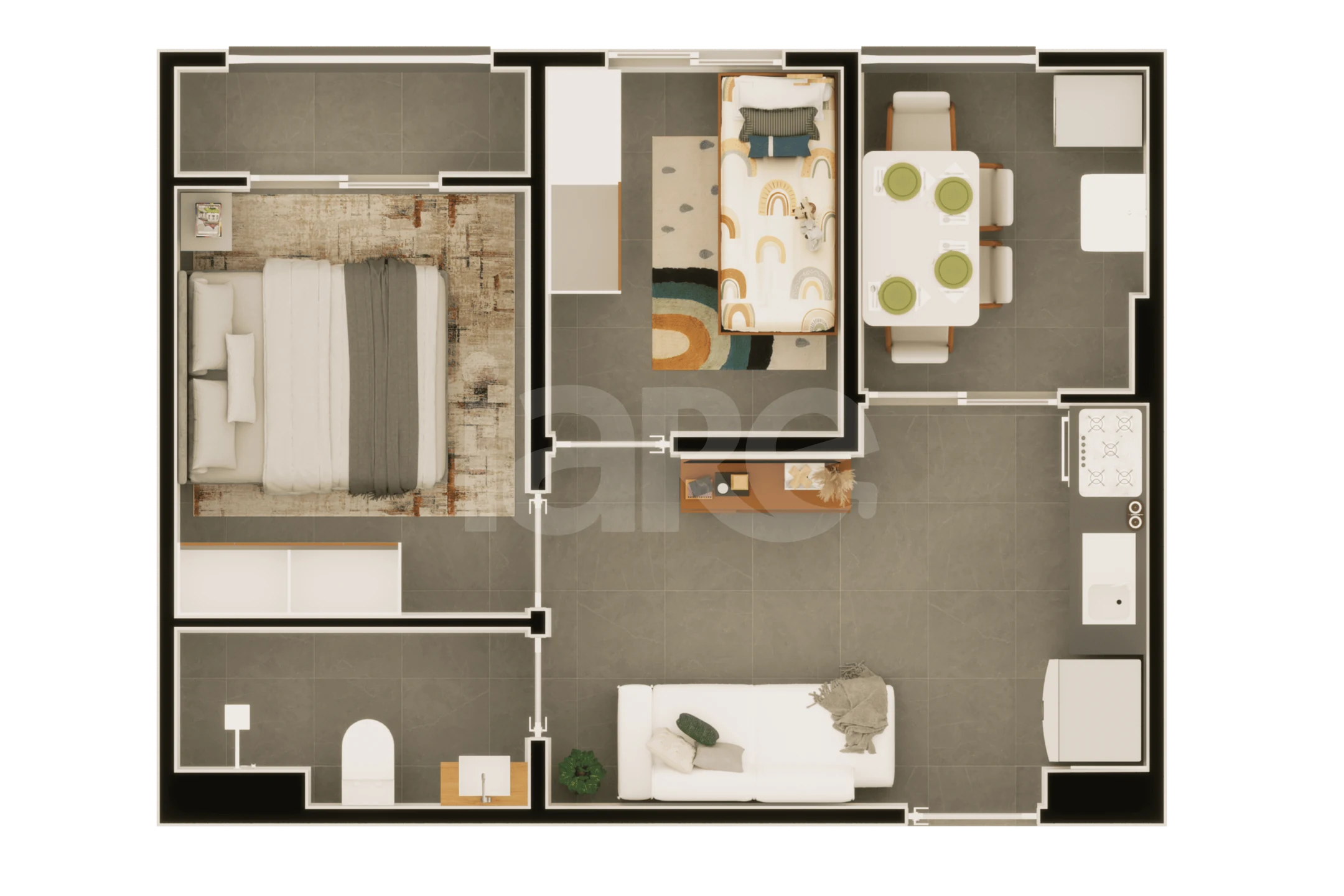 Planta — Apartamento 36,01 m²