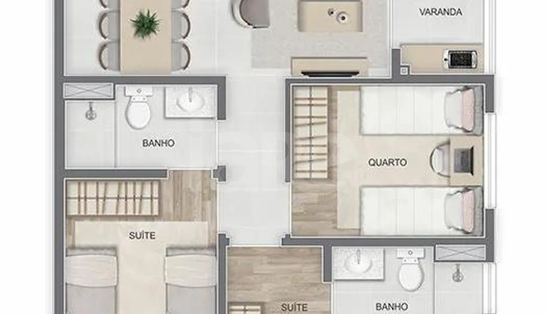 Planta — Apartamento 68,41 m²