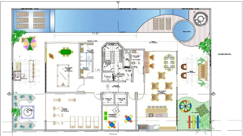 Planta — Pavimento lazer