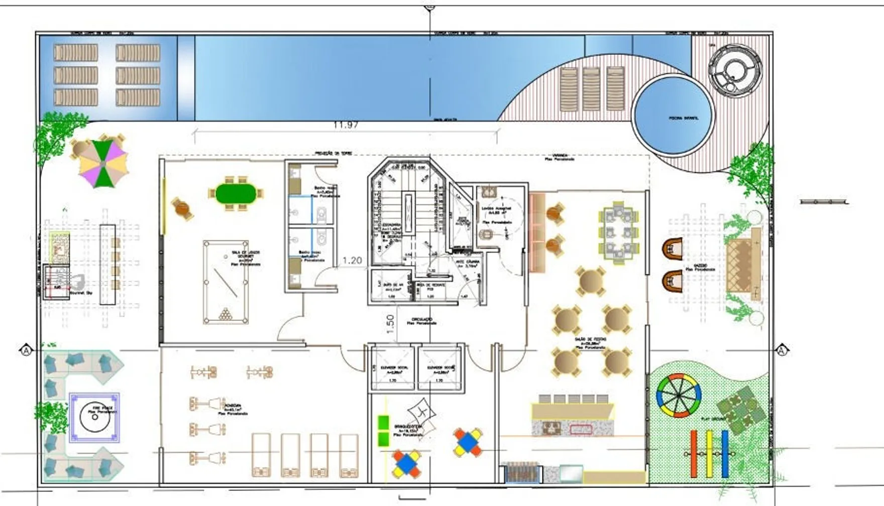 Planta — Pavimento lazer