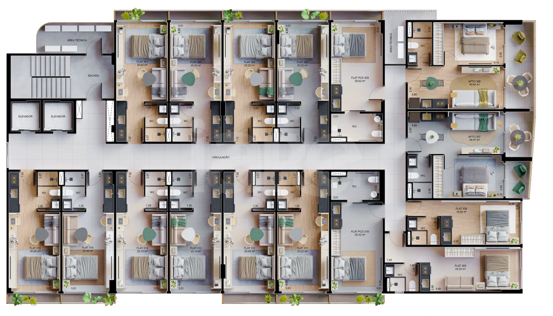 Planta — Pavimento 3
