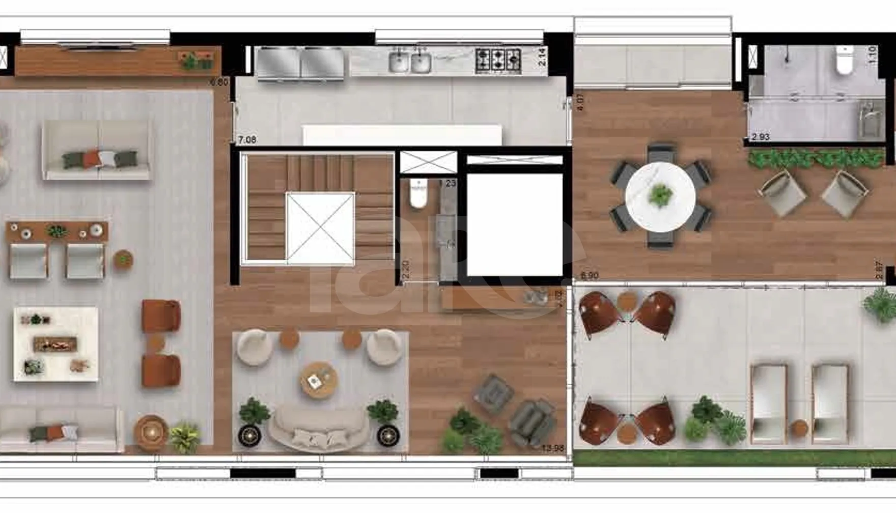 Planta — Cobertura Duplex 564,28 m²
