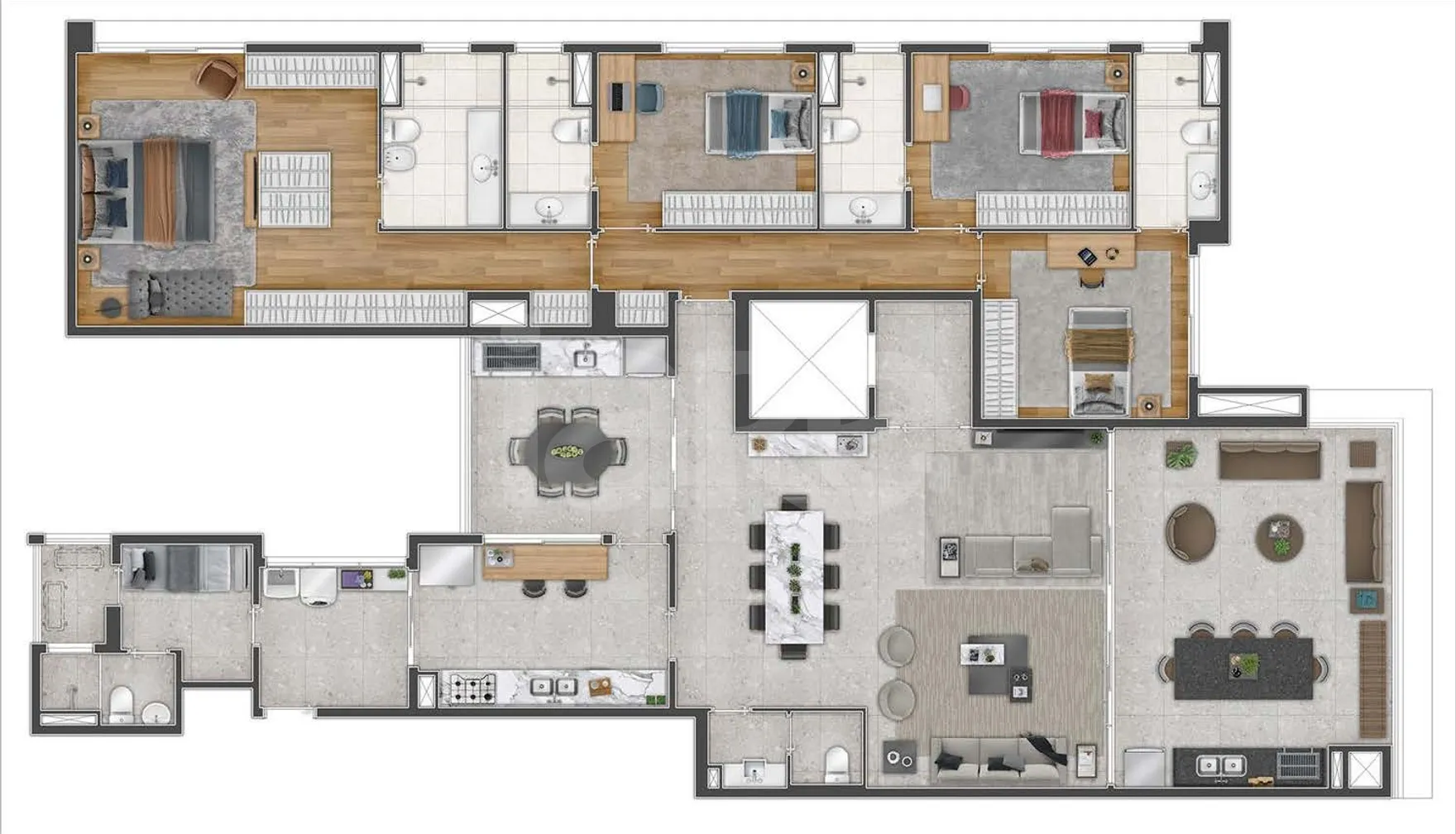 Planta — Apartamento 255 m²