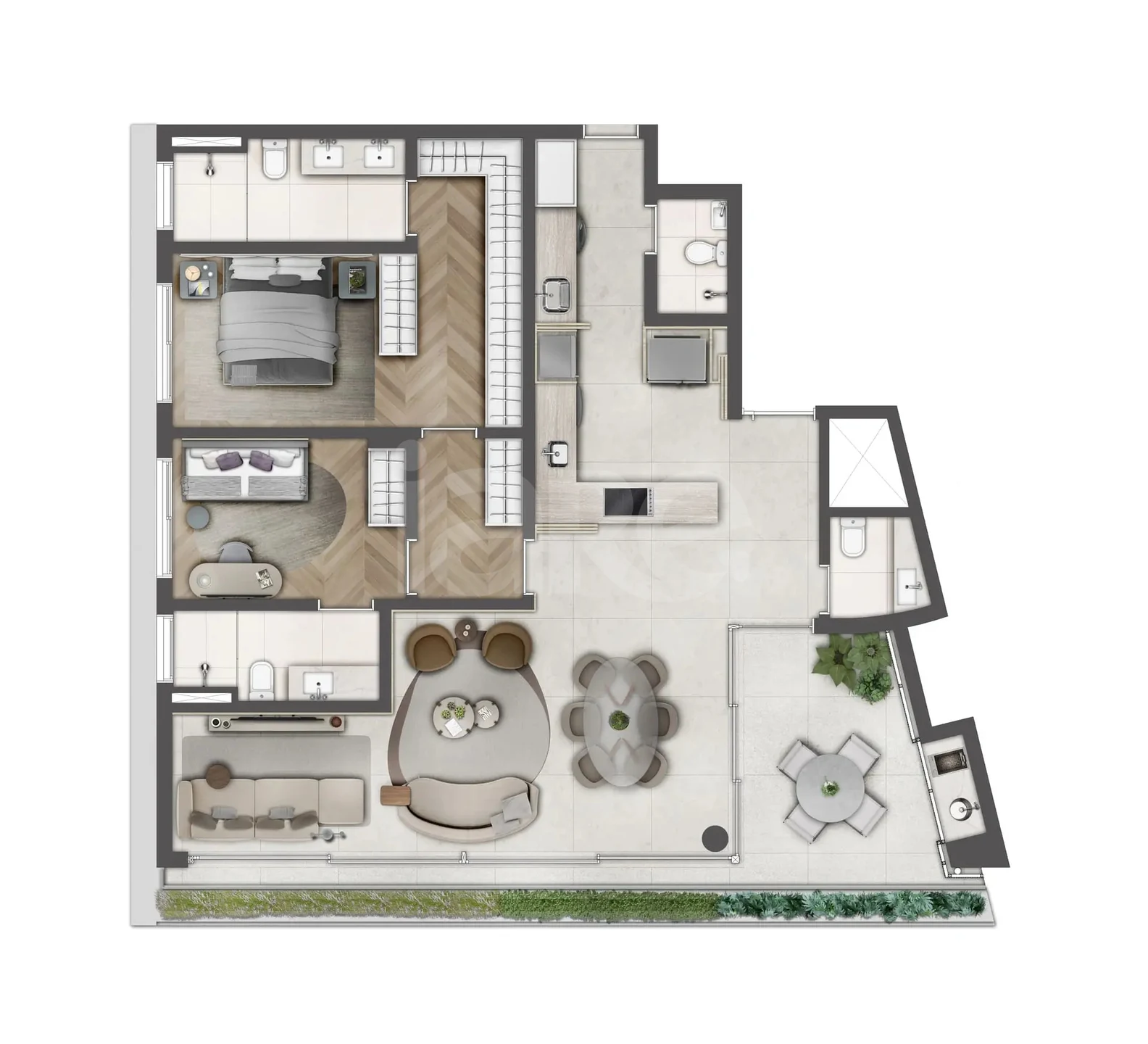 Planta — Apartamento 134,27 m²