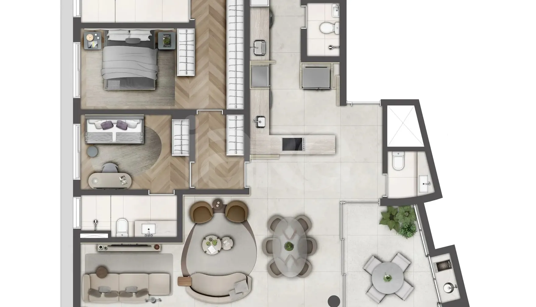 Planta — Apartamento 134,27 m²