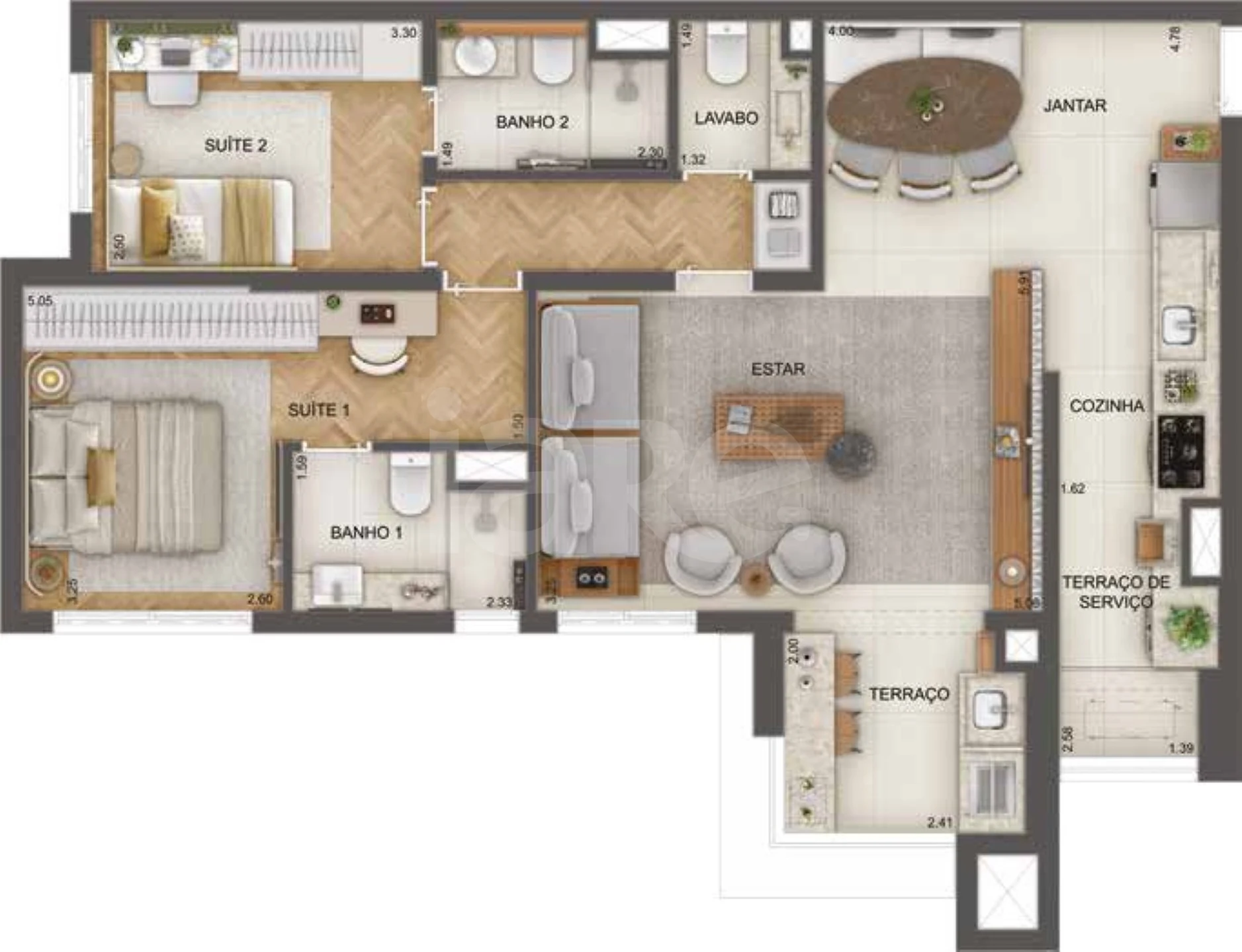 Planta — Garden 84,81 m²