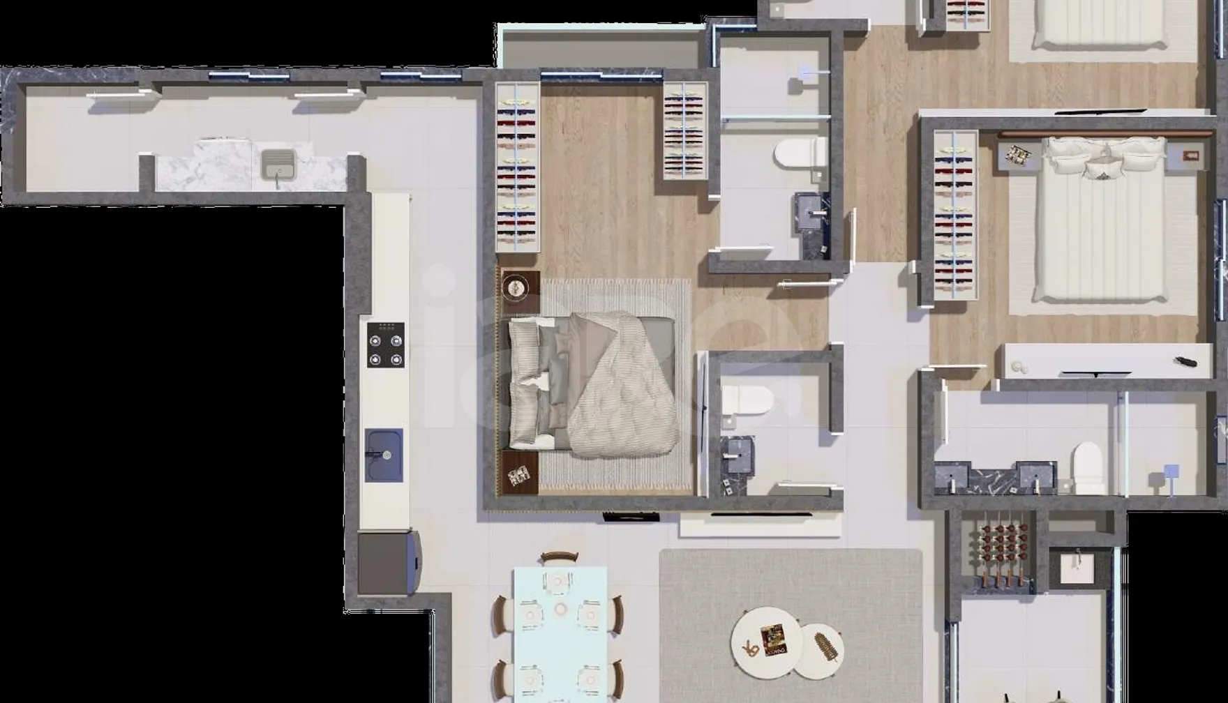 Planta — Apartamento 115,32 m²