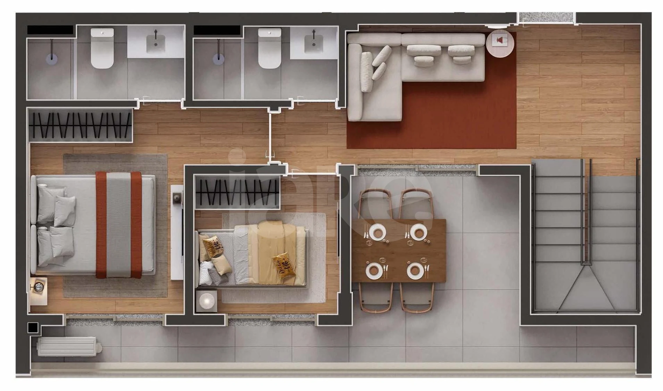 Planta — Cobertura Duplex 105,54 m²
