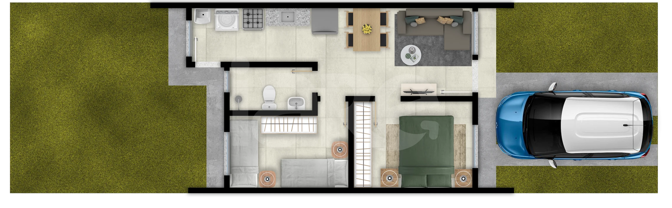 Planta — Casa em Condomínio 40,58 m²