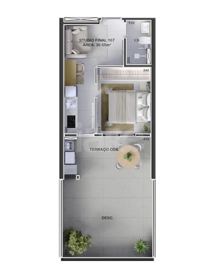 Planta — Garden 30,87 m²