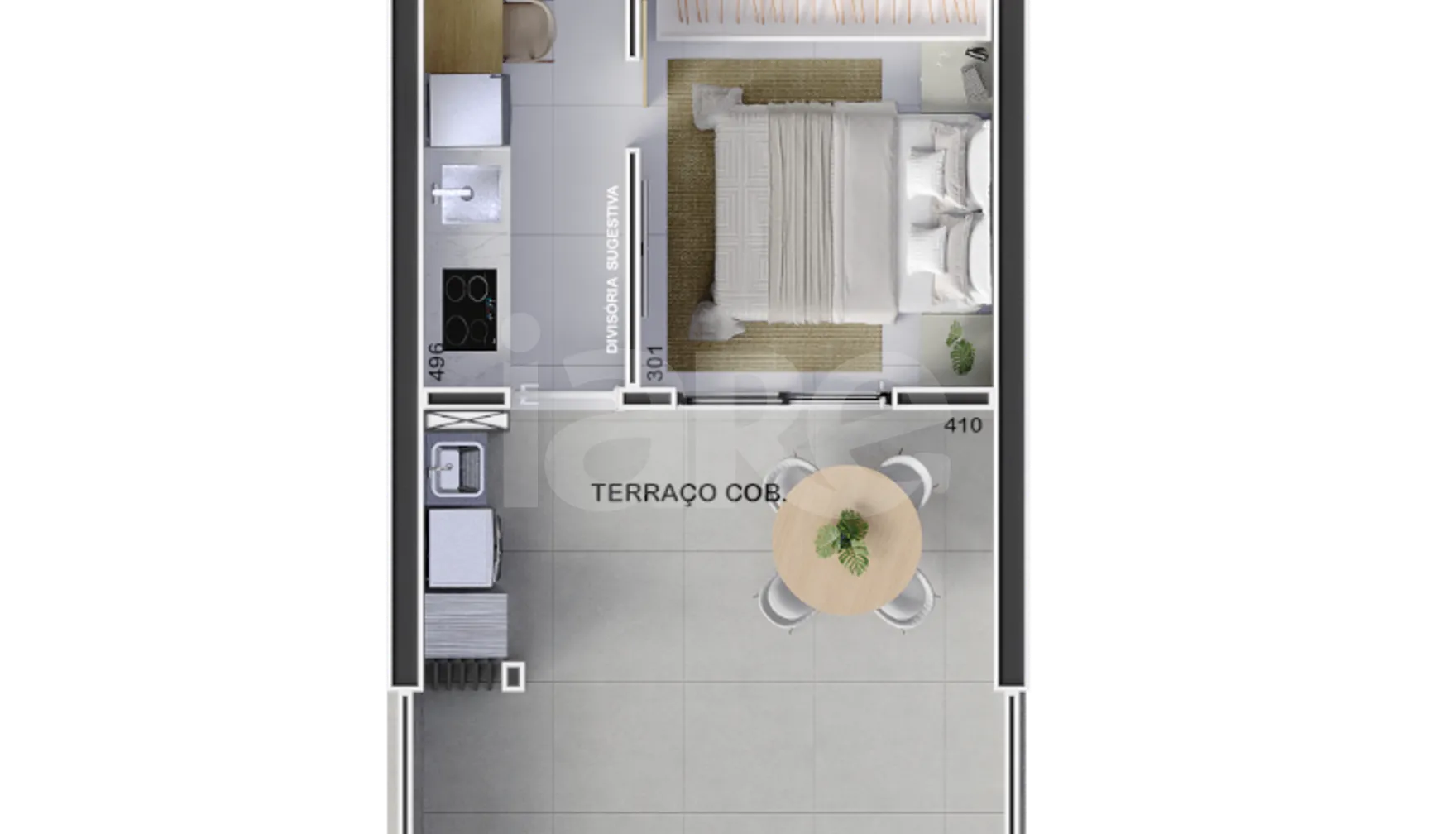 Planta — Garden 30,87 m²