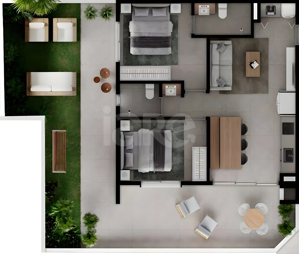 Planta — Garden 125,54 m²