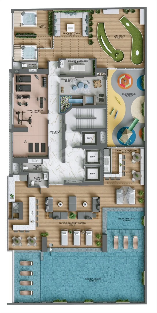 Planta — Pavimento lazer 1
