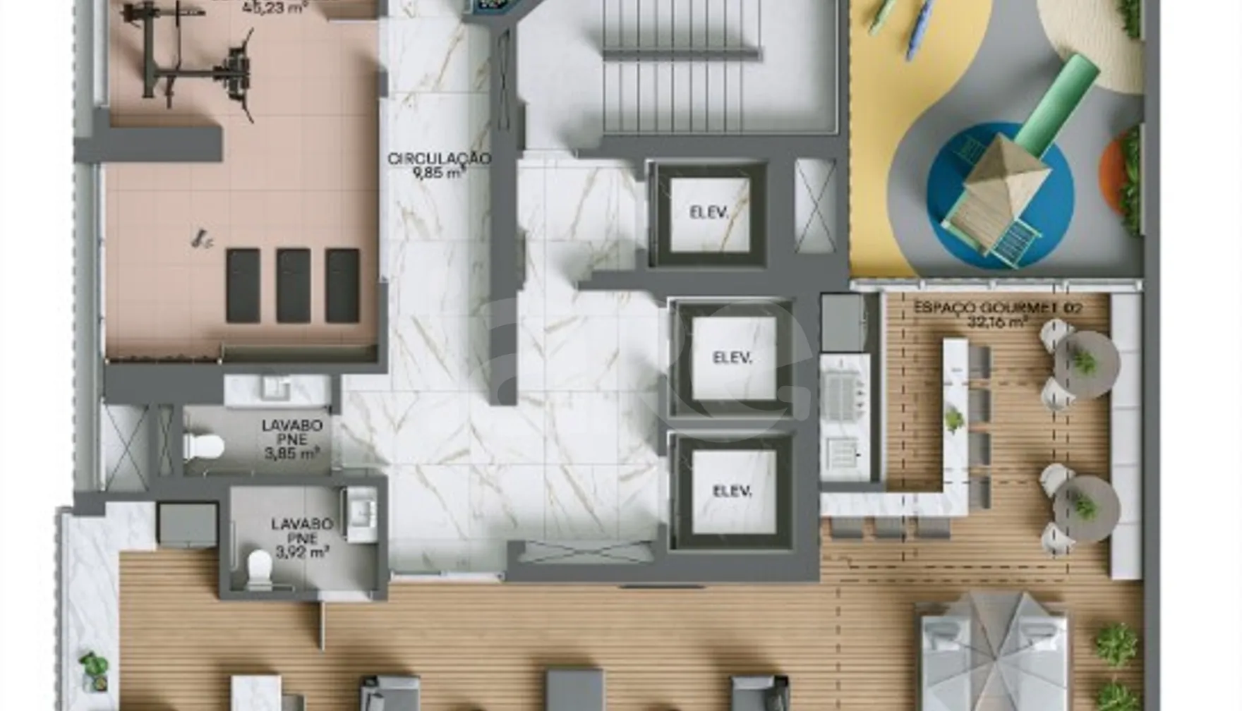 Planta — Pavimento lazer 1