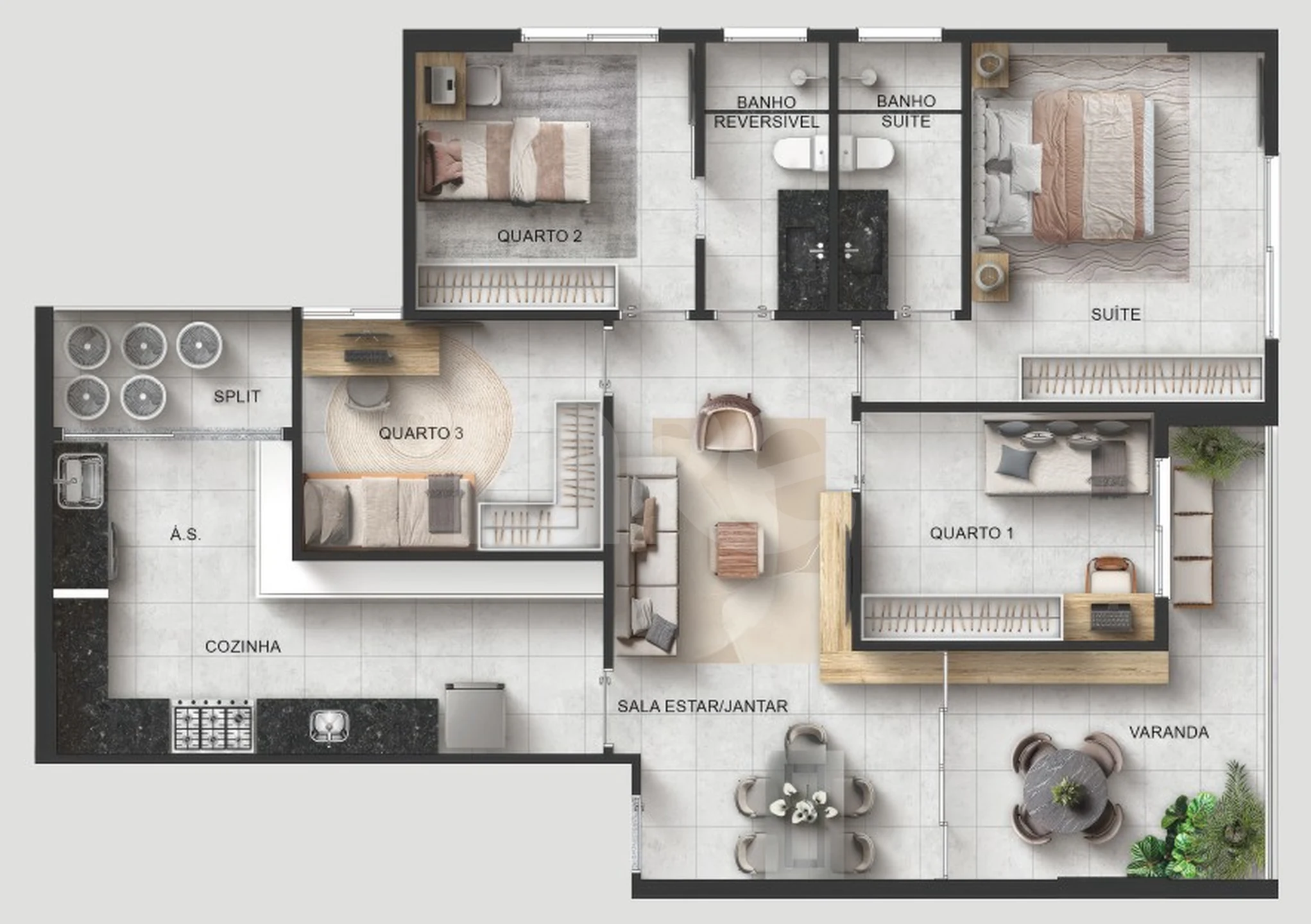 Planta — Garden 135,99 m²