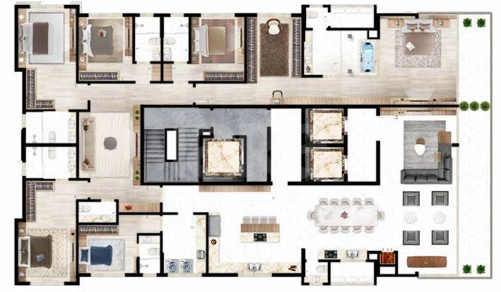 Planta — Cobertura Duplex 320,15 m²