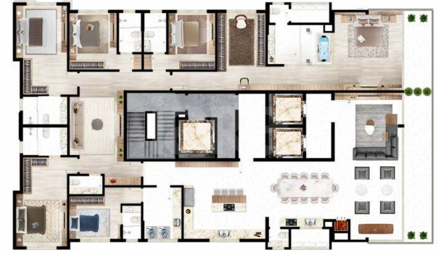 Planta — Cobertura Duplex 320,15 m²