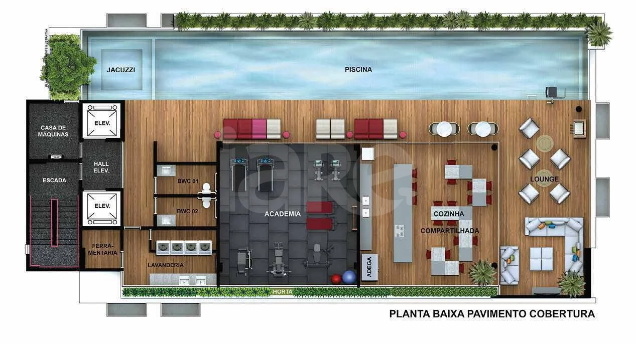 Planta — Pavimento cobertura