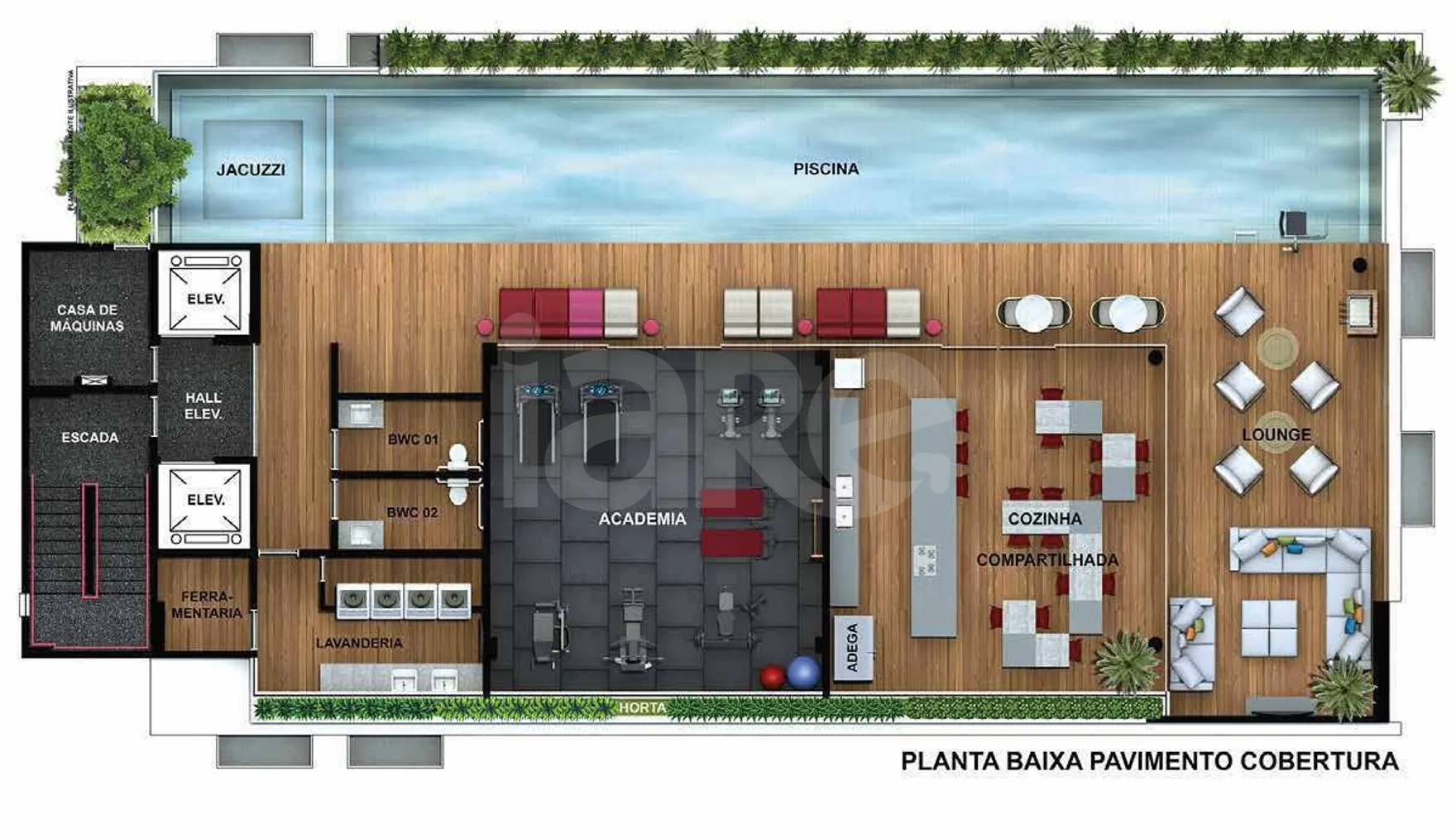 Planta — Pavimento cobertura