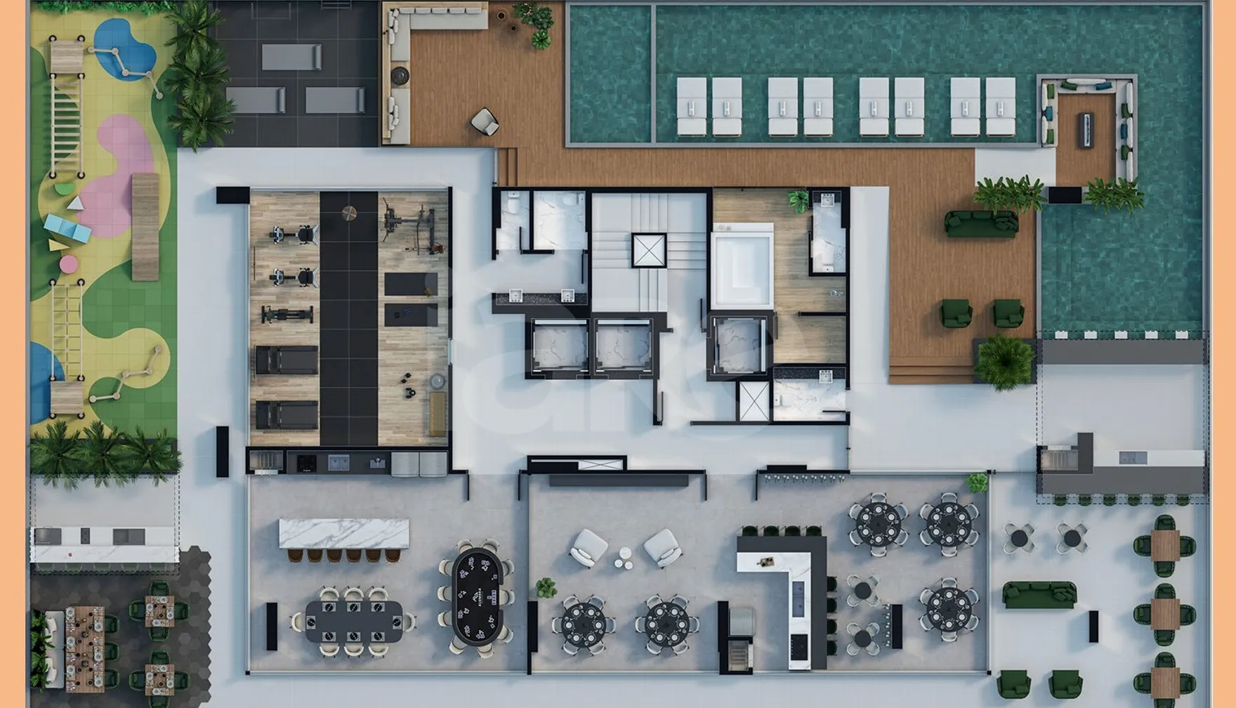 Planta — Pavimento lazer