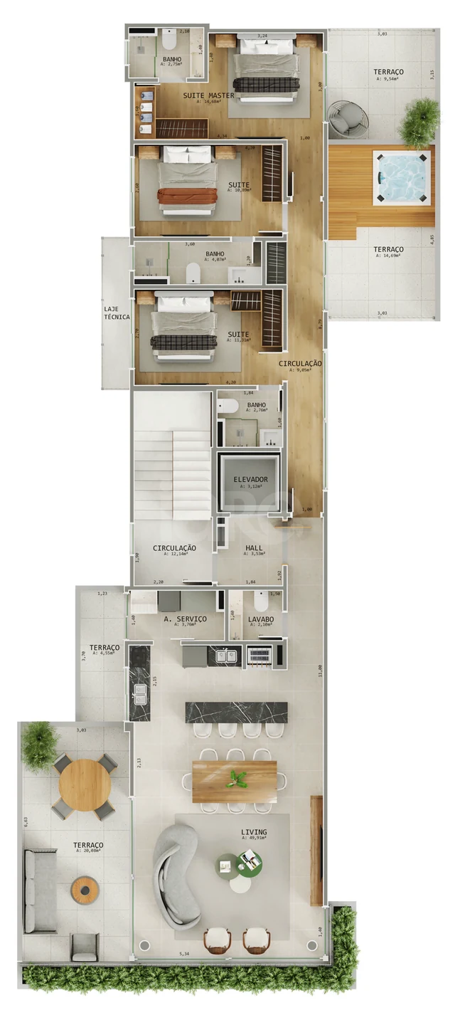 Planta — Garden 303,24 m²