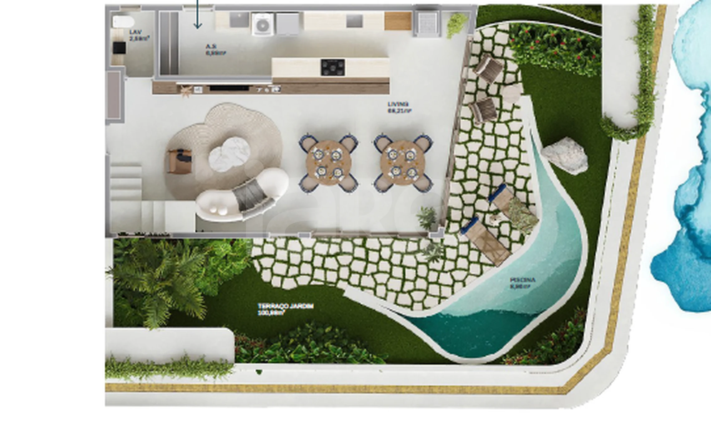 Planta — Garden 304,8 m²